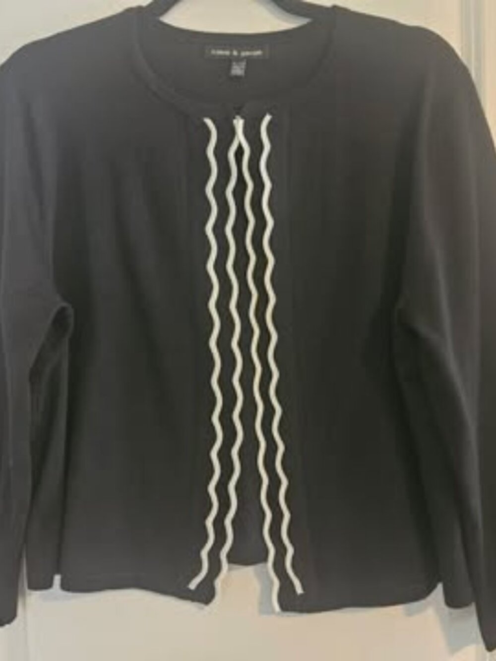 Cable & Gauge Black Cardigan Sweater - XL